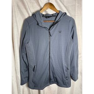 Vortex Men's Gray Full Zip Hooded Jacket Performance Athletic Medium NWOT New